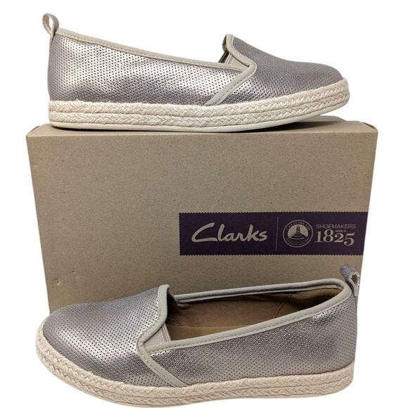 Clarks Women’s Metallic Slip-On Espadrilles – Size 8 Medium – NWT - Picture 1 of 4